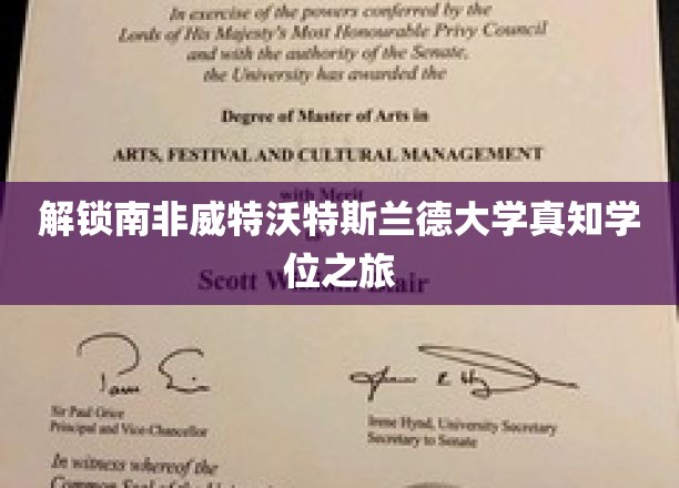 探索南非威特沃特斯兰德大学卓越学位之旅