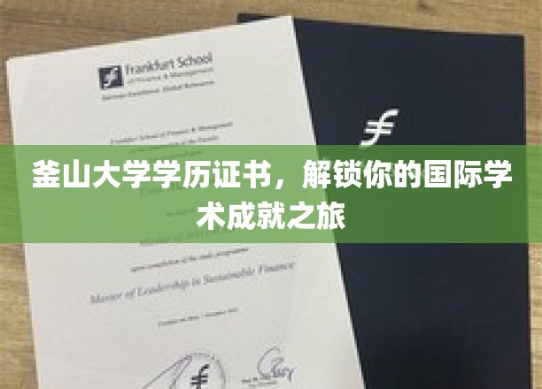 釜山大学学历证书，开启您的国际学术成就之旅