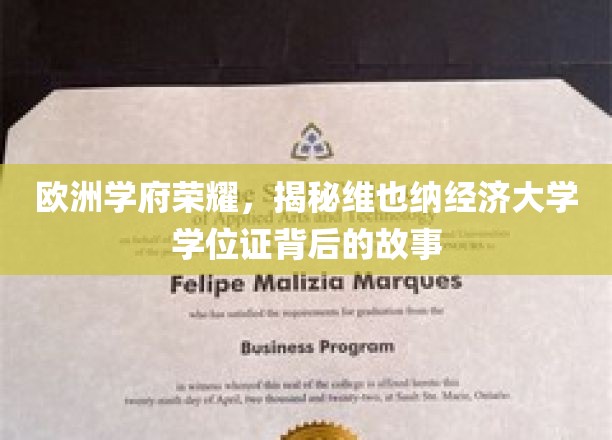 维也纳经济大学学位证，探寻欧洲学府荣耀的奥秘之旅