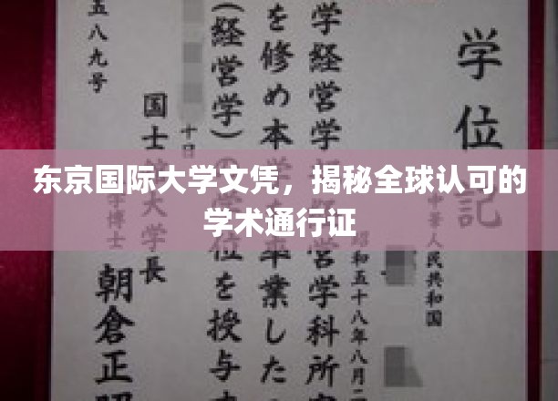 东京国际大学文凭，揭秘全球认可的学术通行证