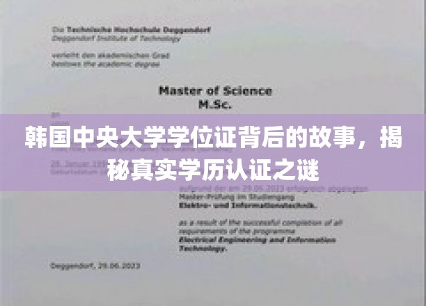 韩国中央大学学历证疑云，探秘学历认证的真实面纱