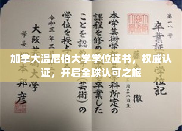 国际通行证在手，温尼伯大学学位证书引领全球职场新起点