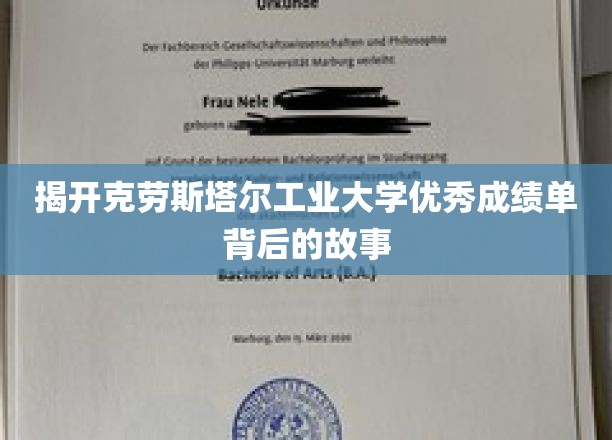 揭秘克劳斯塔尔工业大学优秀成绩单背后的故事