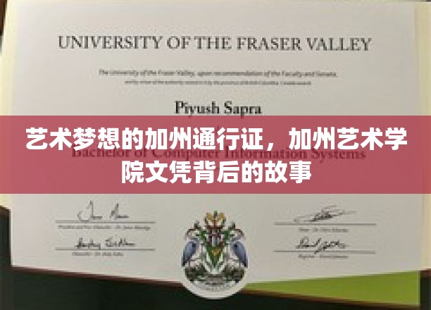 艺术梦想的加州通行证：揭秘加州艺术学院文凭背后的故事