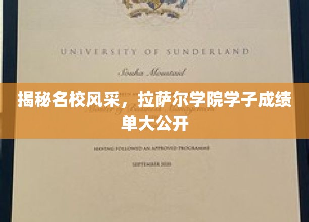 名校精英展翅高飞，拉萨尔学院学子耀眼成绩单来袭