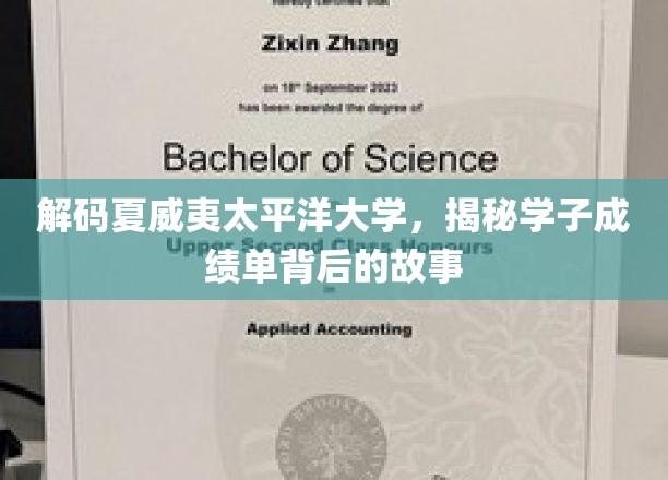 解码夏威夷太平洋大学，探寻学子成绩单背后的故事