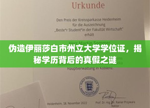 伪造伊丽莎白市州立大学学位证，揭秘学历背后的真假之谜