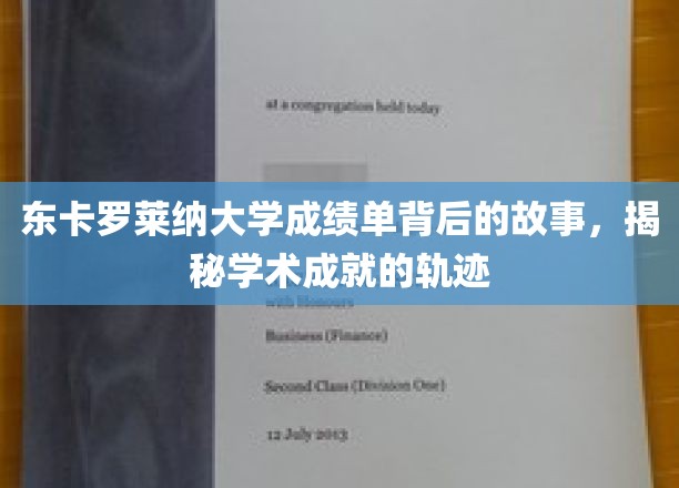 探寻东卡罗莱纳大学成绩单背后的传奇轨迹