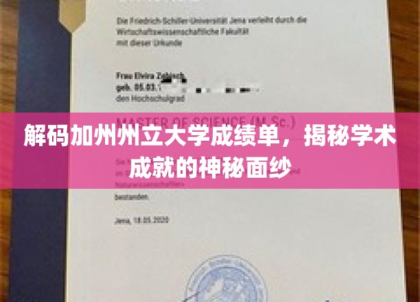 加州州立大学成绩单解码，揭开学术荣耀的隐藏密码