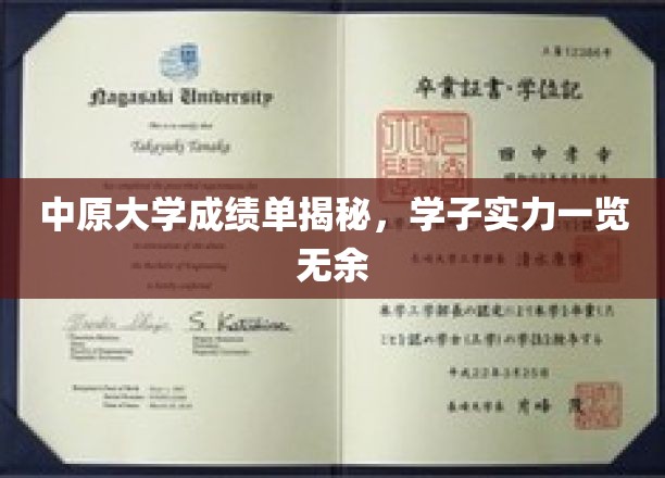 中原大学成绩单揭秘，学子实力一览无余