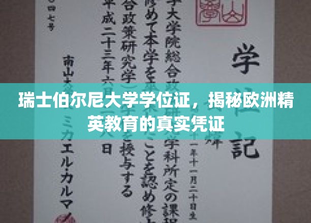 瑞士伯尔尼大学学位证，见证欧洲精英教育的权威凭证