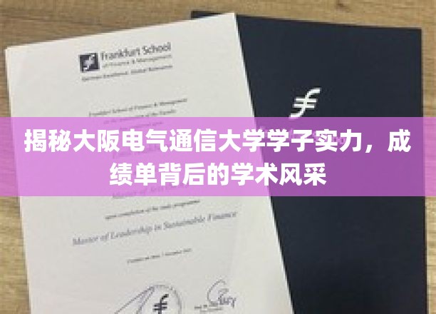 揭秘大阪电气通信大学学子实力，成绩单背后的学术风采
