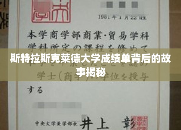 斯特拉斯克莱德大学成绩单背后，隐藏的学术传奇揭秘记