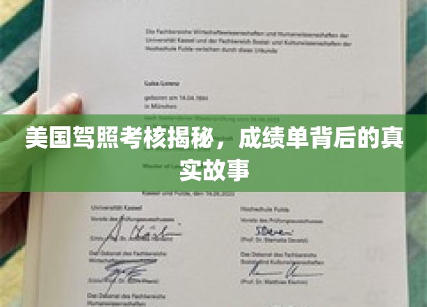 美国驾照考核揭秘，成绩单背后的真实故事