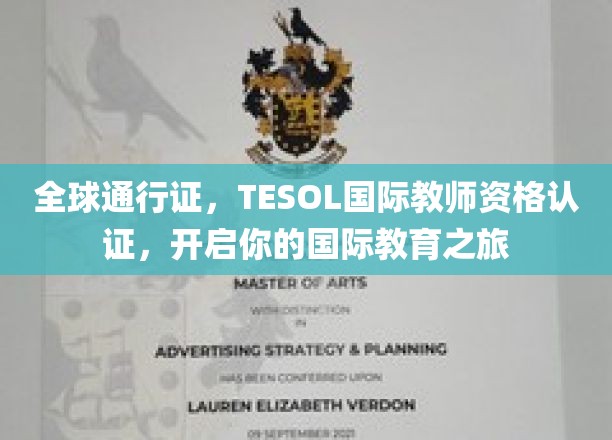 跨越国界的教育通行证，TESOL国际教师资格认证，解锁全球教育新篇章