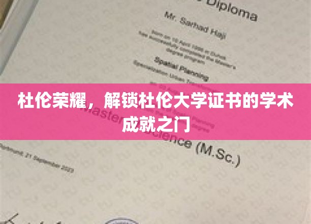 解锁杜伦荣耀，一扇通往学术巅峰的证书之门