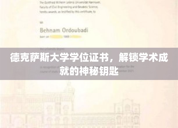 解锁学术荣耀，德克萨斯大学学位证书背后的非凡故事