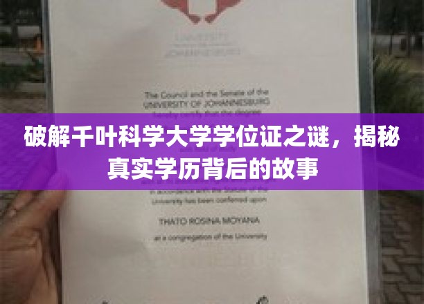 千叶科学大学学位证疑云，一场学历真相的探秘之旅