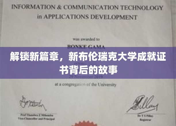 解锁新篇章，新布伦瑞克大学成就证书背后的故事