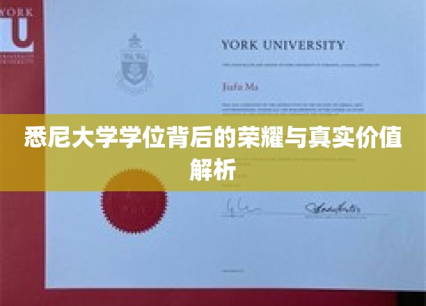 悉尼大学学位背后的荣耀与真实价值解析