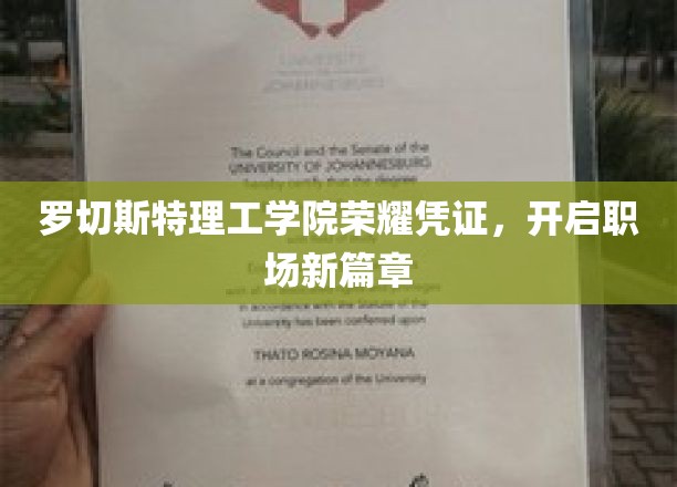 罗切斯特理工学院荣耀凭证，开启职场新篇章