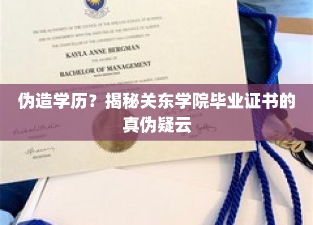 关东学院学历门，毕业证书疑云笼罩，真相何时揭晓？