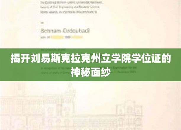 探索刘易斯克拉克州立学院学位证背后的传奇故事