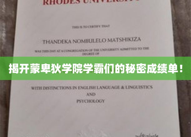 蒙卑狄学院学霸养成记，揭秘隐藏的成绩奥秘！