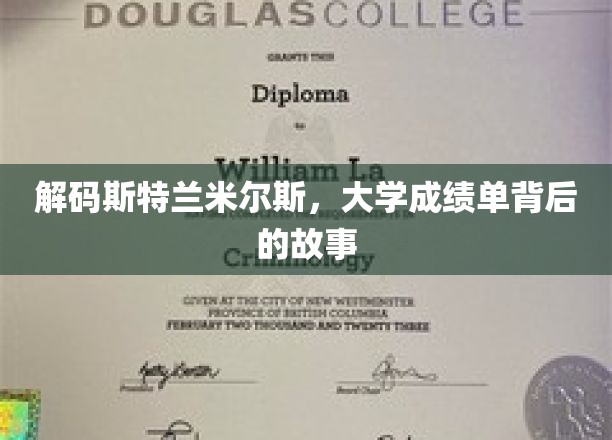 揭开斯特兰米尔斯大学成绩单的神秘面纱