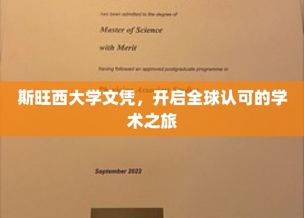国际通行证，斯旺西大学文凭引领全球学术新航程