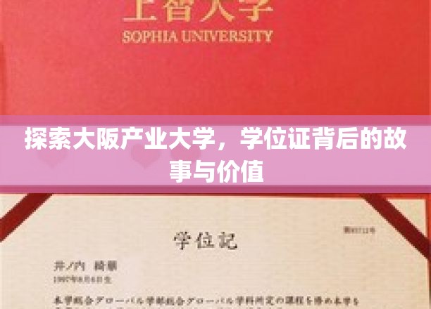 解码大阪产业大学，学位证背后的非凡轨迹与深层价值