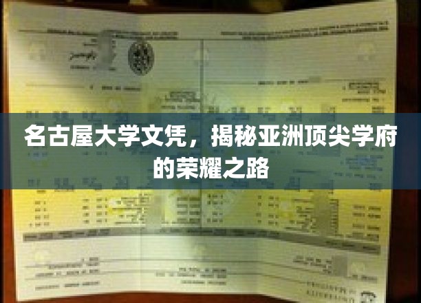 名古屋大学荣耀揭秘，探寻亚洲顶尖学府的卓越足迹