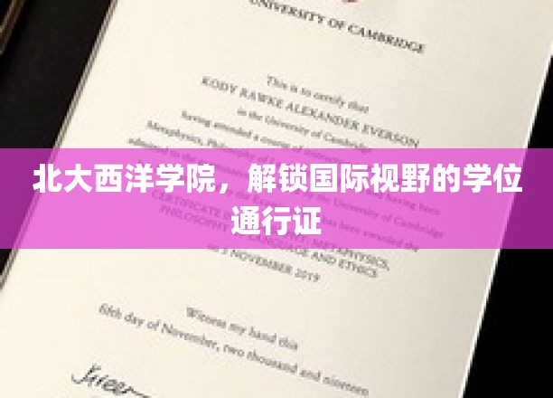 北大西洋学院，解锁国际视野的学位通行证