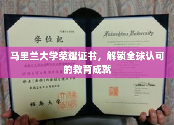 马里兰大学荣耀证书，解锁全球认可的教育成就