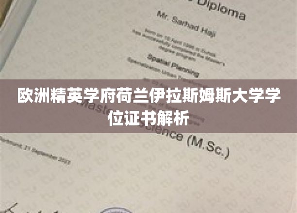 解锁荷兰伊拉斯姆斯大学学位证书的秘密，欧洲精英学府的认证揭秘