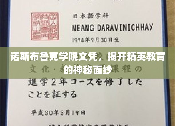 精英摇篮的秘密，诺斯布鲁克学院文凭背后的教育启示