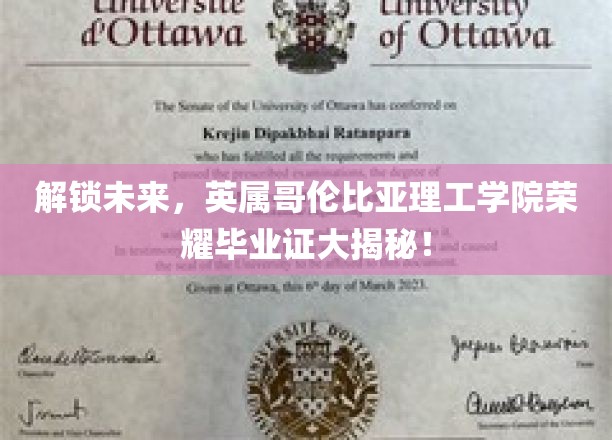 解锁未来，英属哥伦比亚理工学院荣耀毕业证大揭秘！