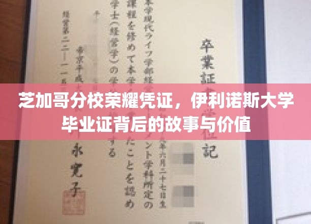 芝加哥分校荣耀凭证，伊利诺斯大学毕业证背后的故事与价值