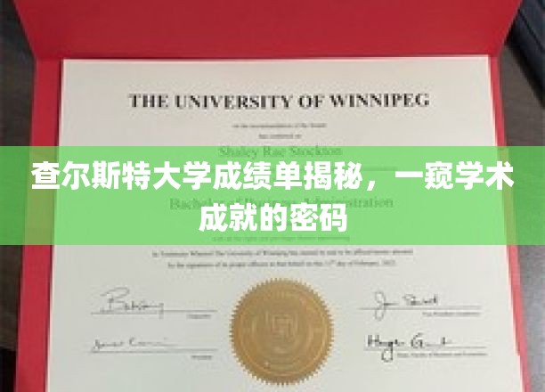 揭开查尔斯特大学成绩单的神秘面纱，解码学术卓越的秘密