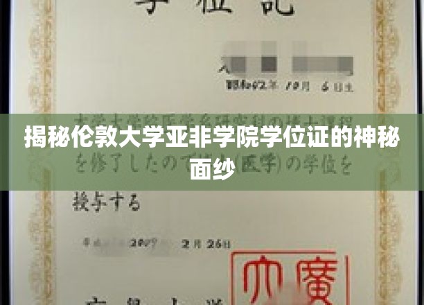 揭秘伦敦大学亚非学院学位证的神秘面纱