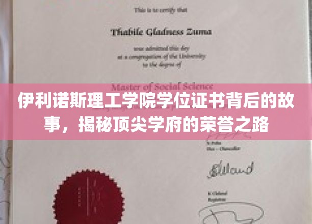 伊利诺斯理工学位证书，探寻顶尖学府的荣耀历程