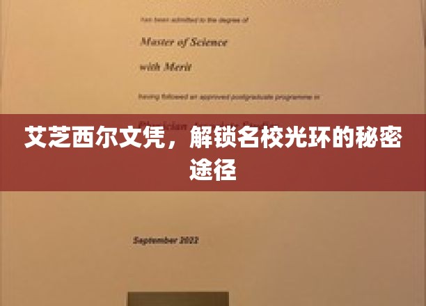 名校捷径，艾芝西尔文凭，揭开学历背后的名校光环密码
