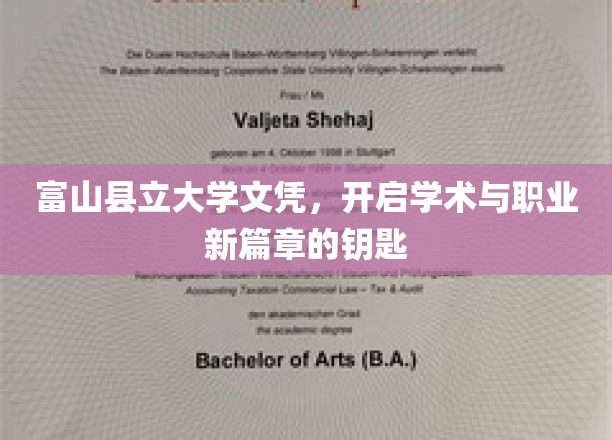 富山文凭新篇章，解锁学术与职业双重成长之门