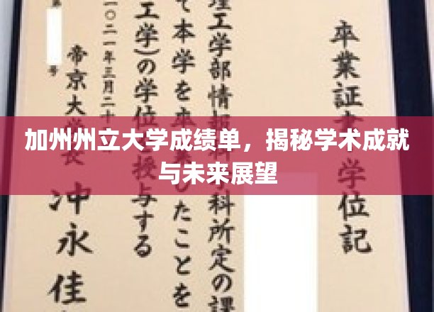 解码加州州立大学，成绩单背后的学术辉煌与职业蓝图