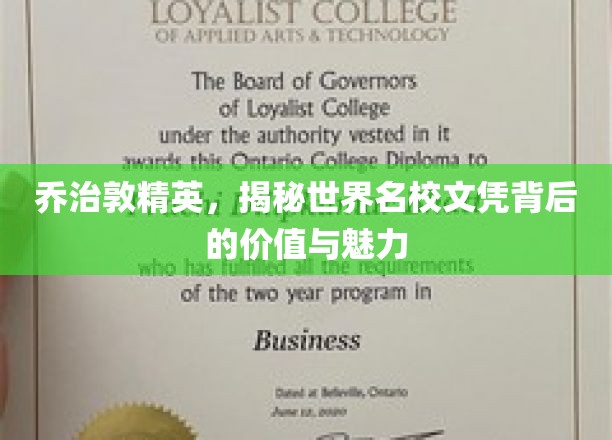 解码乔治敦荣耀，世界顶尖名校文凭的深层价值与独特吸引力