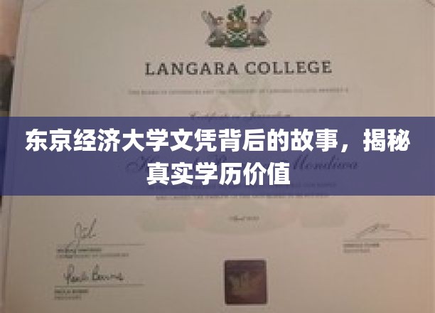 揭开东京经济大学文凭的神秘面纱，探究学历背后的真实价值