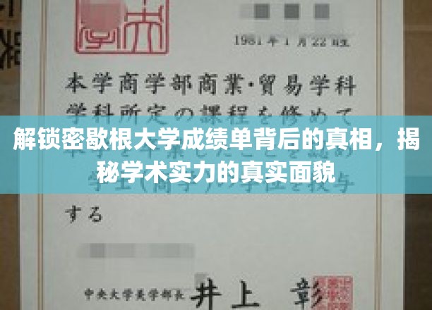 揭开密歇根大学成绩单神秘面纱，一探学术实力真实风采