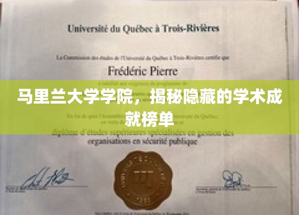 马里兰学院之光，探寻不为人知的学术辉煌榜