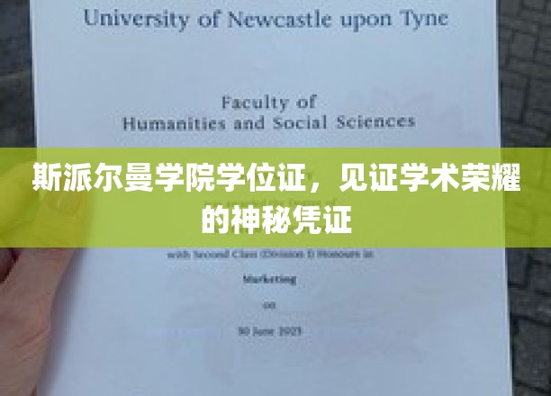 学位荣耀之证，斯派尔曼学院学位证的学术尊荣揭秘