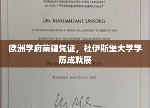 欧洲精英教育名片，杜伊斯堡大学学位风采绽放